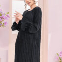 Alia Pleated Dress Black