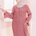 Alia Pleated Dress Pink Punch