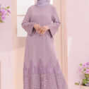 Camellia Pleated Abaya Lilac