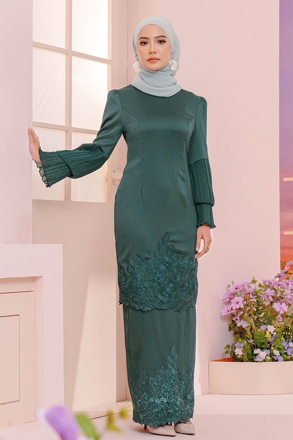 Iris Kurung - Emerald Green