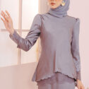 Daisy Kurung - Greyish Purple