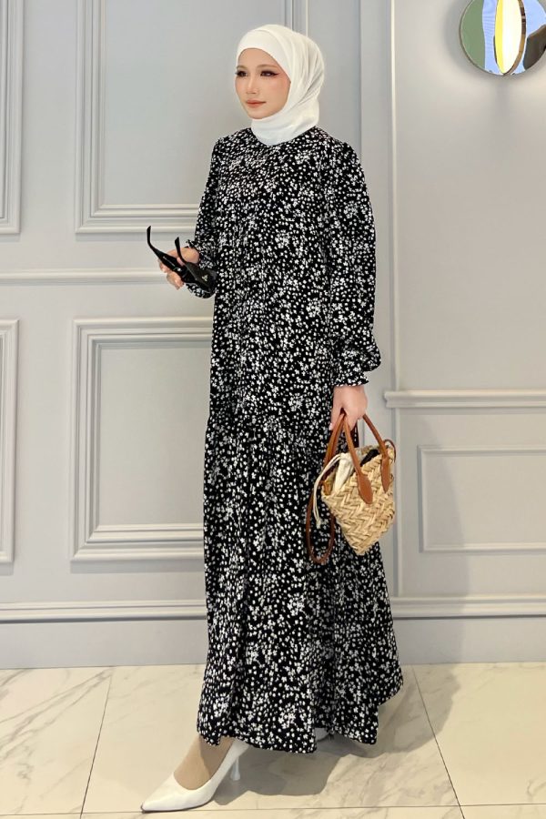 Melissa Dress - Black Floral  Melissa Dress - Black Floral