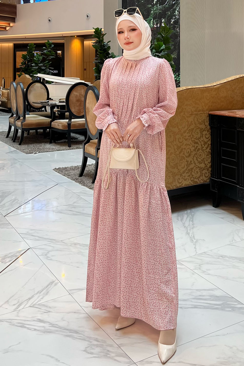 Melissa Dress - Pink Floral 