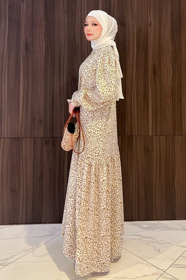 Melissa Dress - White Gold Floral Melissa Dress - White Gold Floral