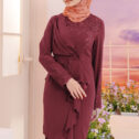 Ivy Kurung - Maroon