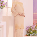 Ariel Pleated Kurung 3.0 - Nude Peach