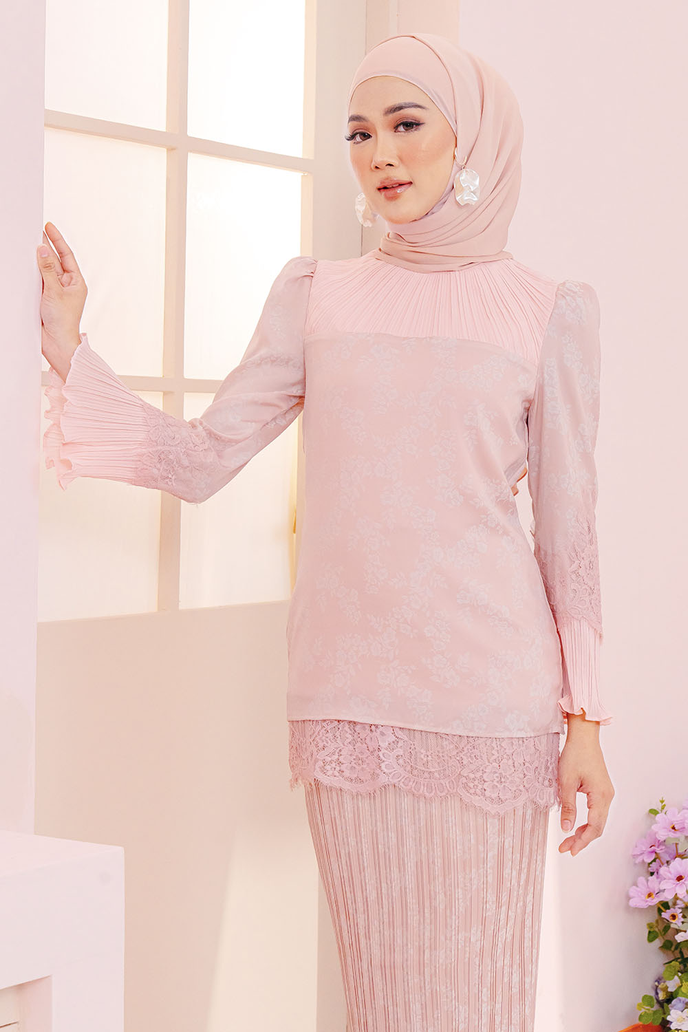 Zahara Kurung - Pink