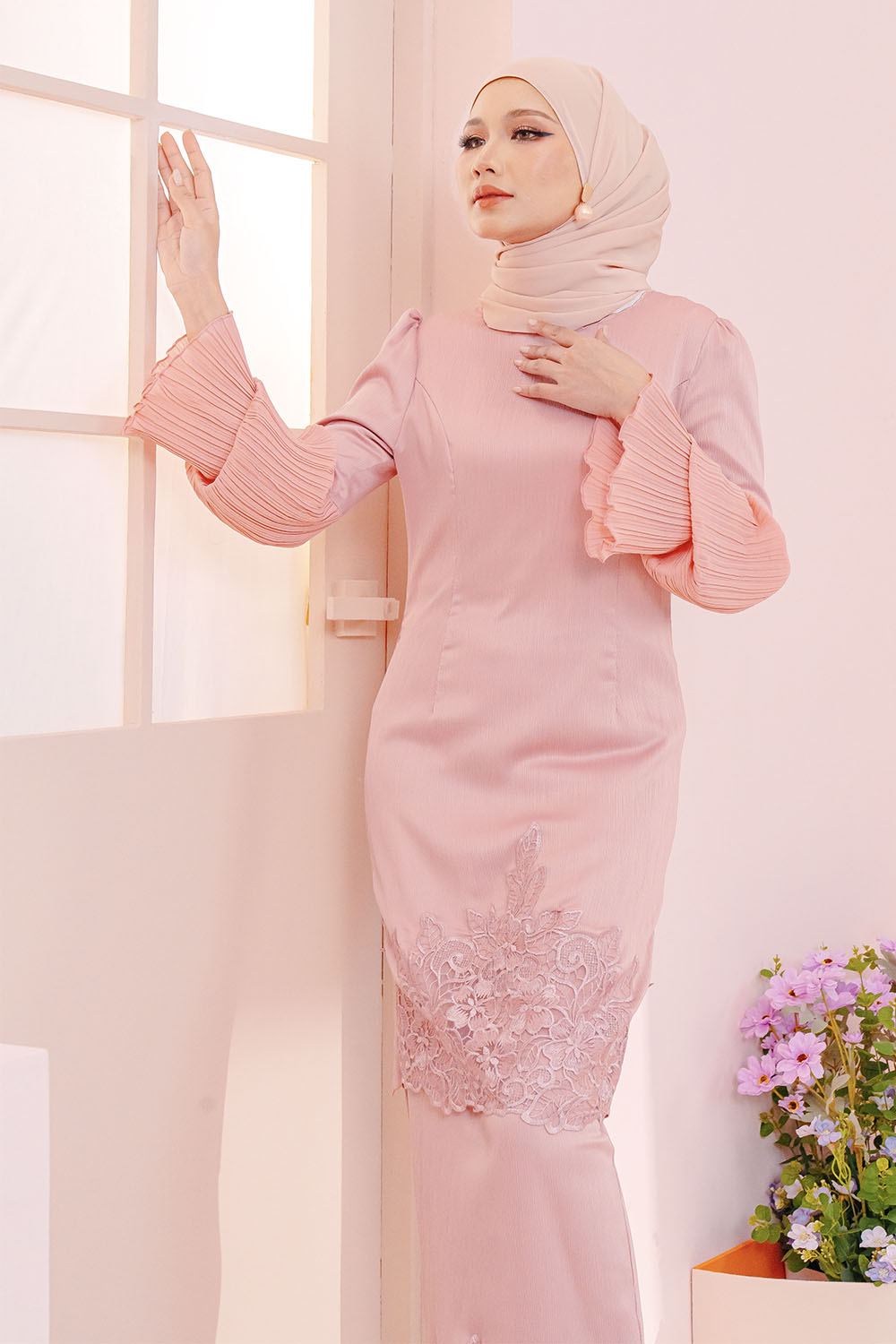 Iris Kurung - Dusty Pink