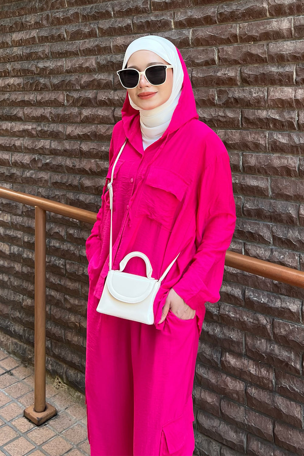 Lily Cargo Set - Hot Pink