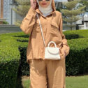 Lily Cargo Set - Nude Brown