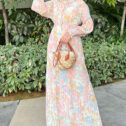 Lindy Dress - Pinkish Blue