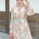 Lindy Dress - Greenish Pink