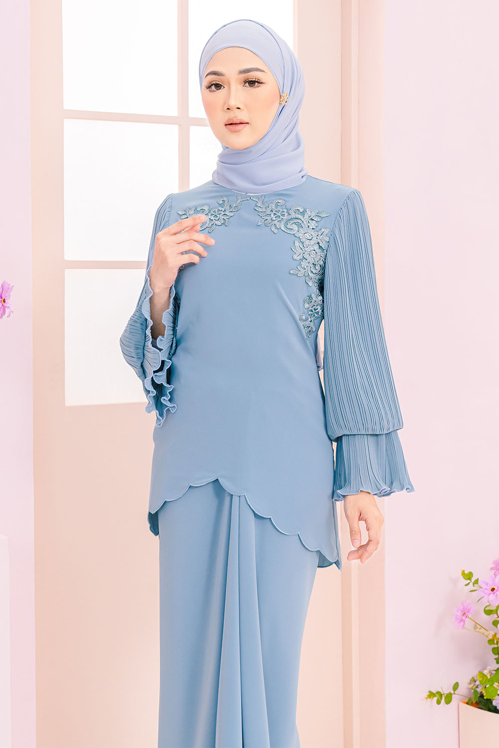 Magnolia Kurung - Blue