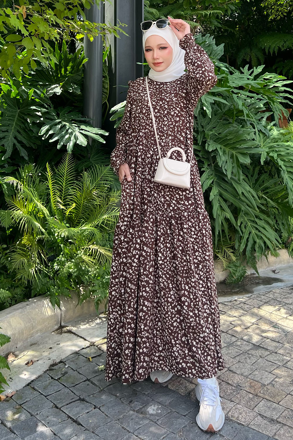 Melissa Dress - Brown Floral