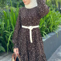 Melissa Dress - Brown Polka 