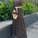 Melissa Dress - Brown Polka 