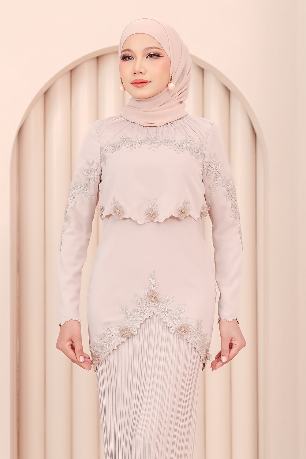 Orchid Kurung -  Nude Latte