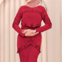 Orchid Kurung -  Maroon