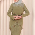 Orchid Kurung -  Olive