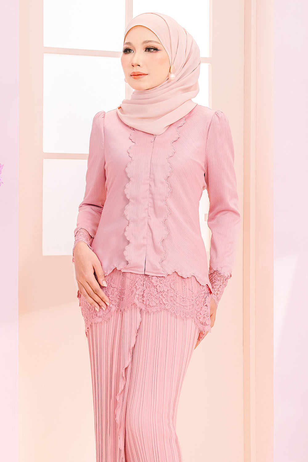 Tulip Kurung - Pink