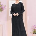 Alia Pleated Dress Black