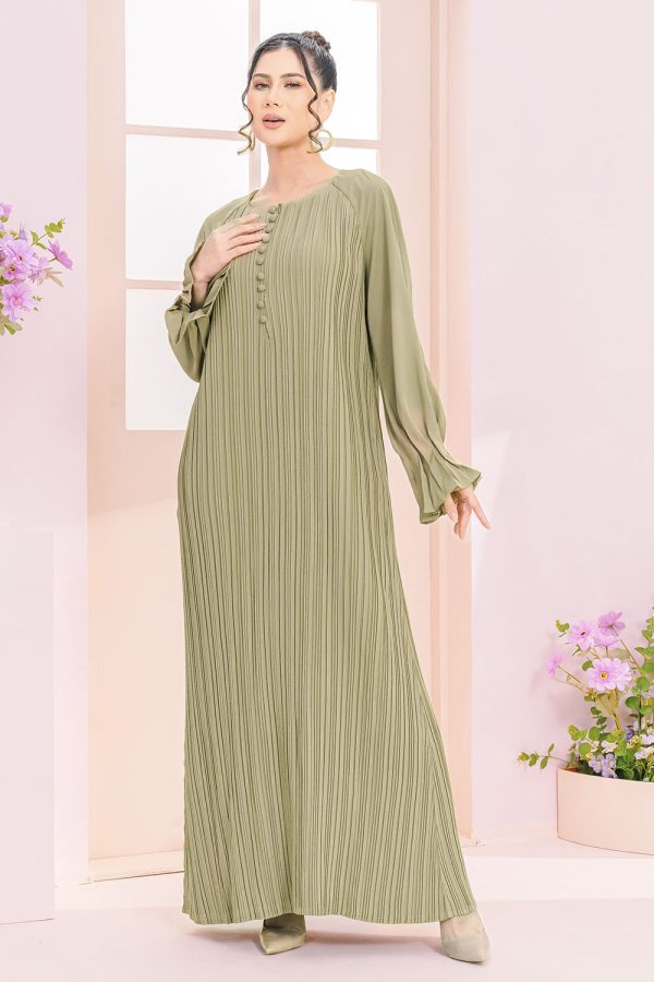 Alia Pleated Sage Green