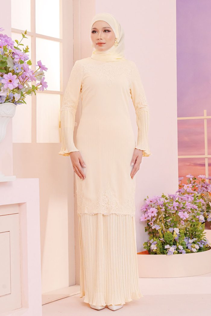 Ariel Pleated Kurung 3.0 - Ivory