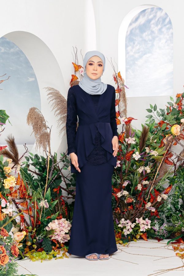 Melissa Kurung Navy Blue