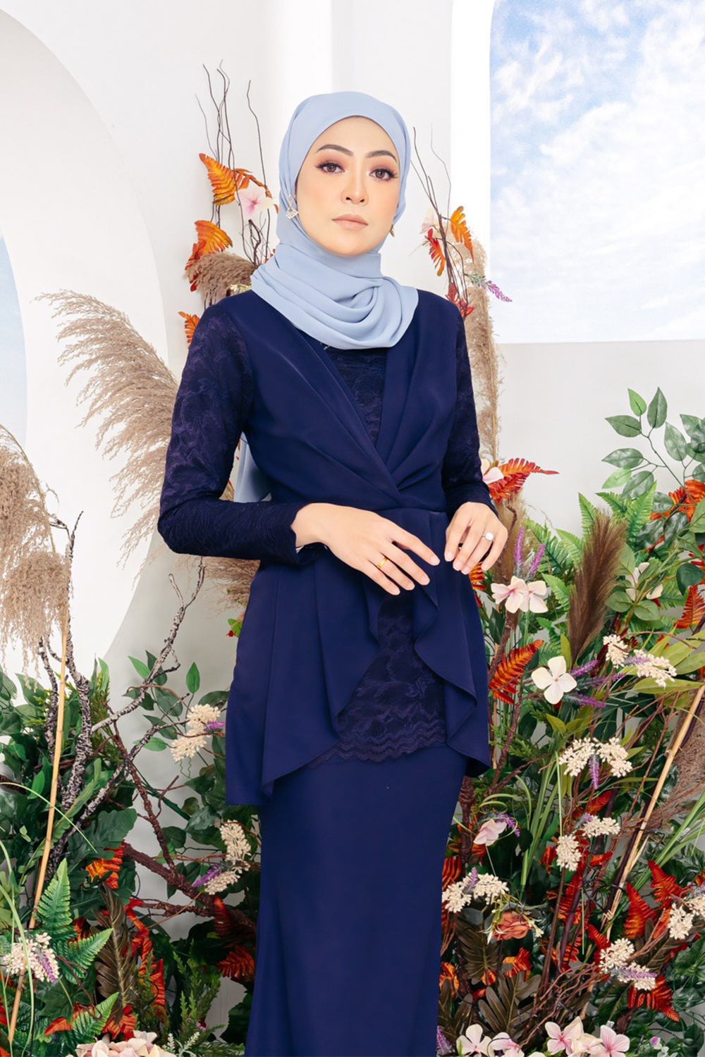 Melissa Kurung Navy Blue