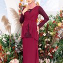 Melissa Kurung Maroon Burgundy 