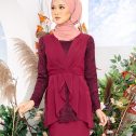 Melissa Kurung Maroon Burgundy 