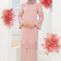 Ariel Pleated Kurung Pale French Pink