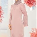 Ariel Pleated Kurung Pale French Pink