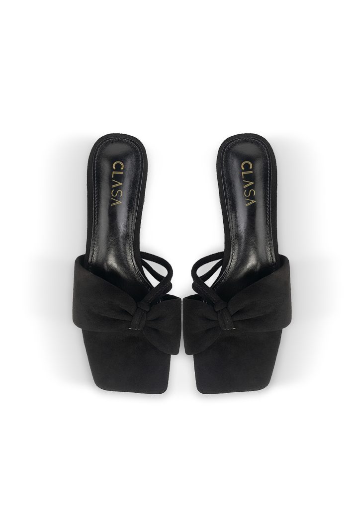Ivy Low Heels Mules - Black
