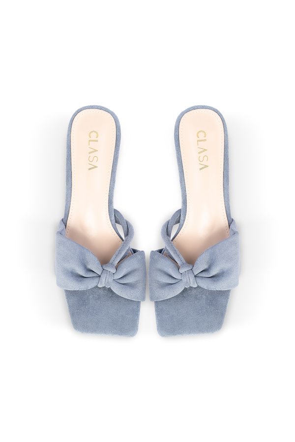 Ivy Low Heels Mules - Blue