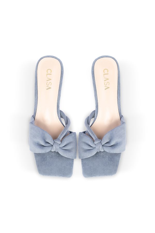 Ivy Low Heels Mules - Blue