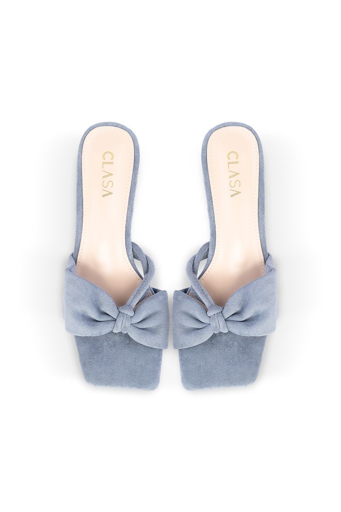 Ivy Low Heels Mules - Blue