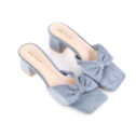 Ivy Low Heels Mules - Blue