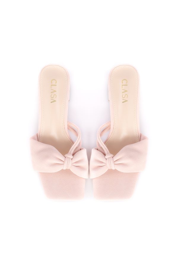 Ivy Low Heels Mules - Light Pink 