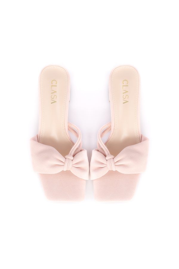 Ivy Low Heels Mules - Light Pink 