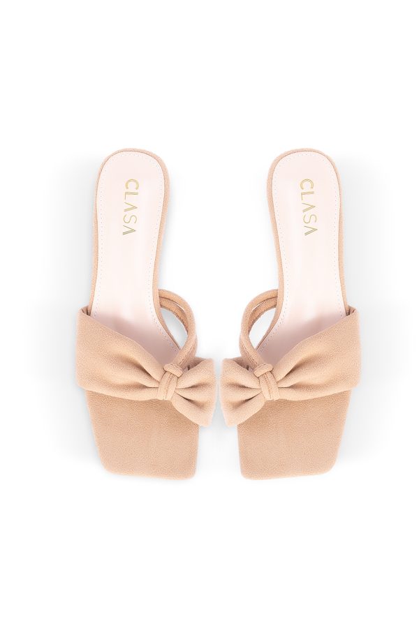 Ivy Low Heels Mules - Nude