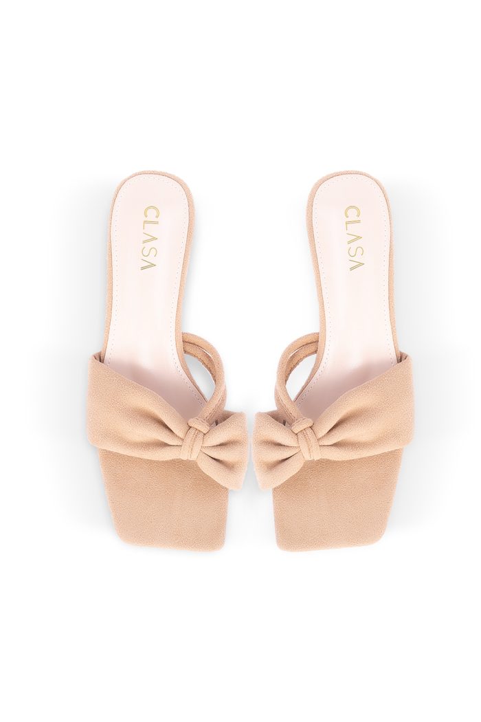 Ivy Low Heels Mules - Nude