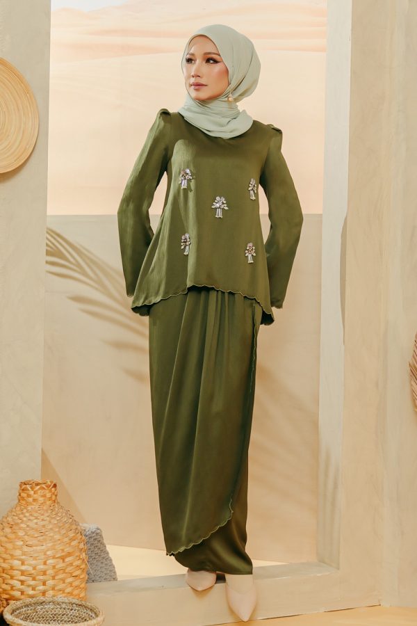 Lily Kurung Olive Green