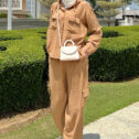 Lily Cargo Set - Nude Brown