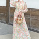 Lindy Dress - Greenish Pink