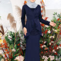 Melissa Kurung Navy Blue