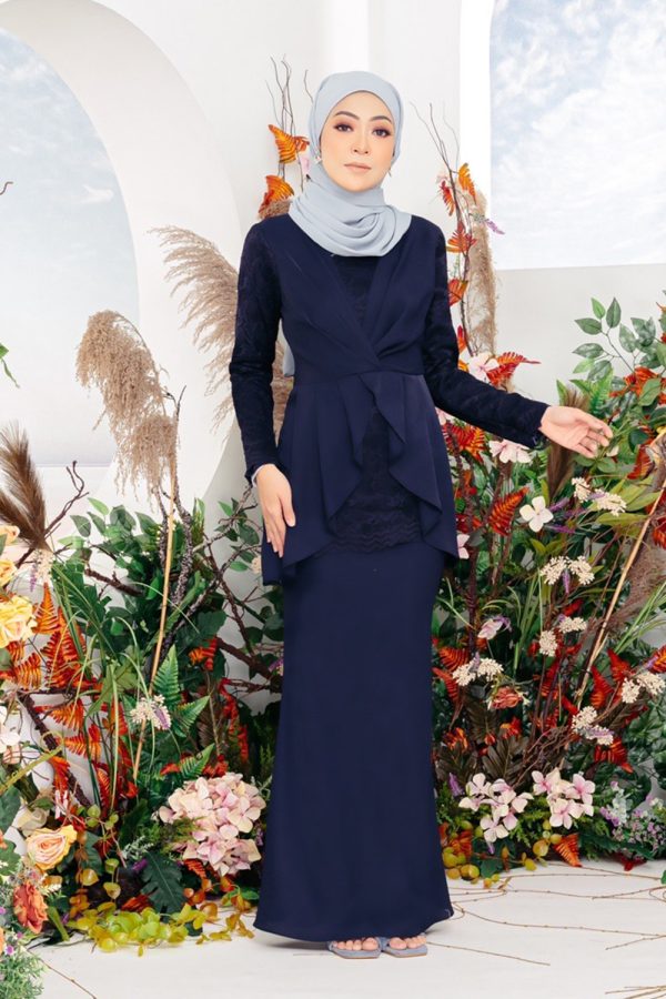 Melissa Kurung Navy Blue