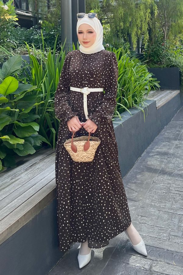 Melissa Dress - Brown Polka 