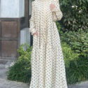 Melissa Dress - Cream Polka 