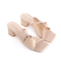 Milly Low Heels Mules - Nude Cream